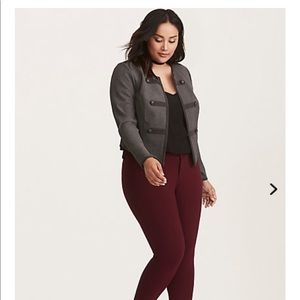 Grey military style blazer